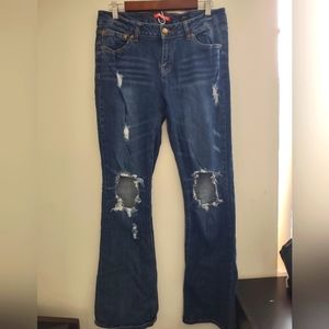 Distressed flare jeans size 13